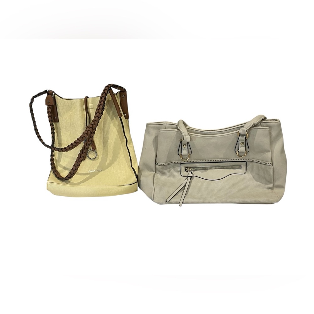 Calvin Klein Hobo Handbag & Iff White Handbag Bundle